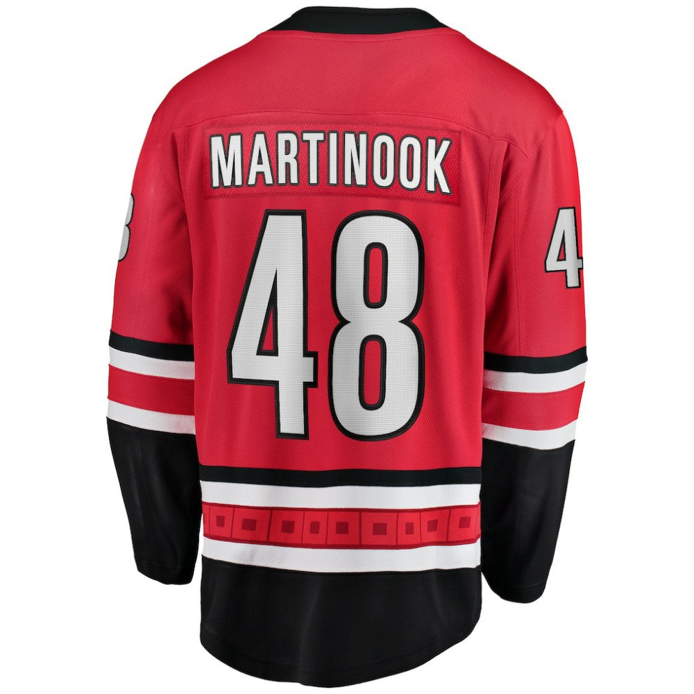 Jordan Martinook Carolina Hurricanes Fanatics Alternate Breakaway Player Jersey - Red | NHL Jerseys