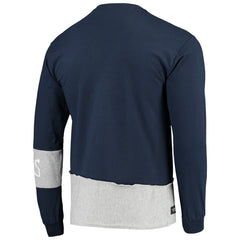 Tennessee Titans Refried Apparel Sustainable Upcycled Angle Long Sleeve T-Shirt Navy/Gray - NFL