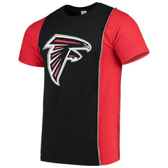 Atlanta Falcons Refried Apparel Sustainable Upcycled Split T-Shirt Black/Red - NFL