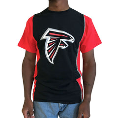 Atlanta Falcons Refried Apparel Sustainable Upcycled Split T-Shirt Black/Red - NFL