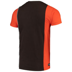 Cleveland Browns Refried Apparel Sustainable Upcycled Split T-Shirt Brown/Orange - NFL