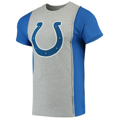 Indianapolis Colts Refried Apparel Sustainable Upcycled Split T-Shirt Gray/Royal - NFL
