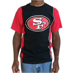 San Francisco 49ers Refried Apparel Sustainable Upcycled Split T-Shirt Black/Scarlet - NFL