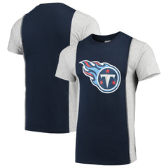 Tennessee Titans Refried Apparel Sustainable Upcycled Split T-Shirt Navy/Gray - NFL