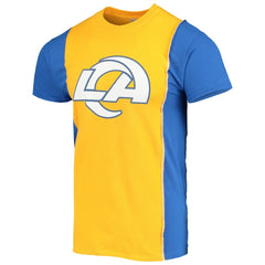 Los Angeles Rams Refried Apparel Sustainable Upcycled Split T-Shirt Gold/Royal - NFL
