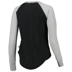 New Orleans Saints Touch Women's Waffle Raglan Lightweight Long Sleeve T-Shirt Black - NFL