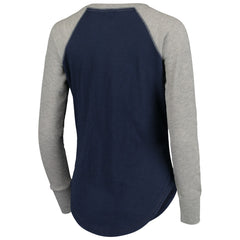 Seattle Seahawks Touch Women's Waffle Raglan Lightweight Long Sleeve T-Shirt College Navy - NFL