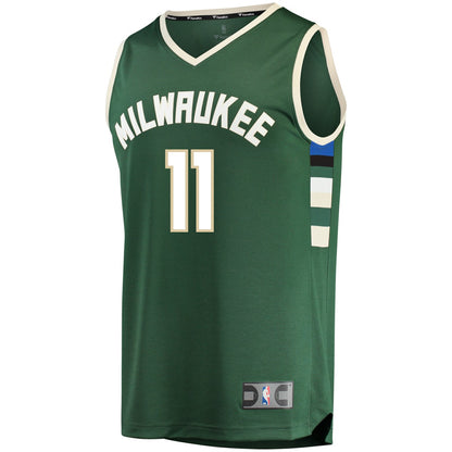 Brook Lopez Milwaukee Bucks Fast Break Replica Player Jersey Green - Icon Edition | NBA Jerseys