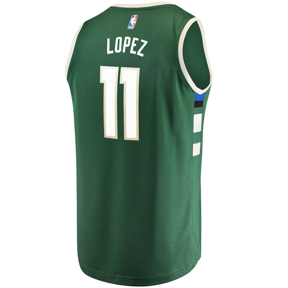 Fanatics - Brook Lopez Milwaukee Bucks Fast Break Replica Player Jersey Green - Icon Edition
