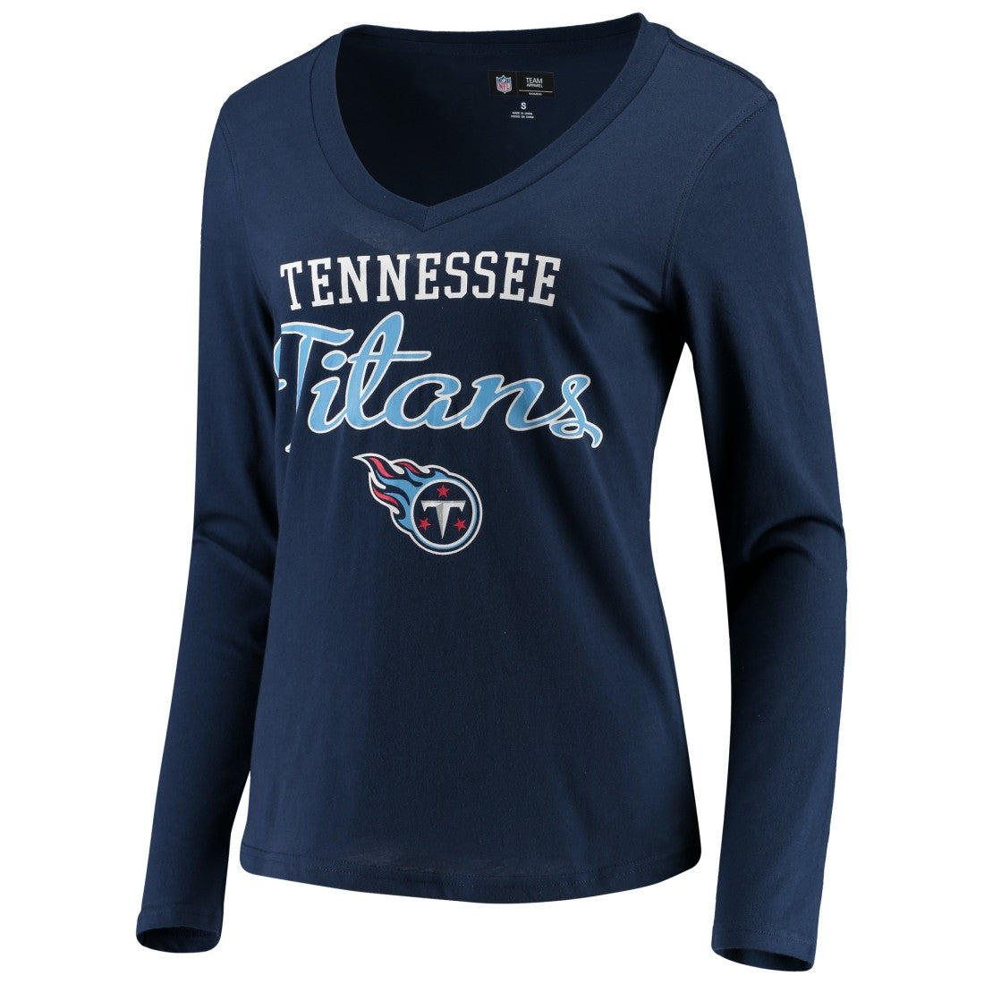 Tennessee Titans G-III 4Her by Carl Banks Women's Post Season Long Sleeve V-Neck T-Shirt Navy - NFL
