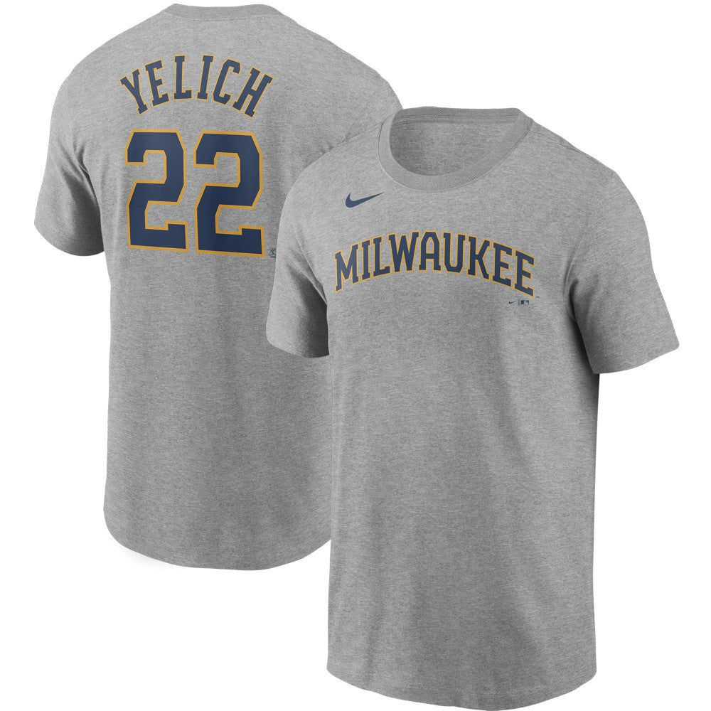 Christian Yelich Milwaukee Brewers Nike Name & Number T-Shirt Near Me