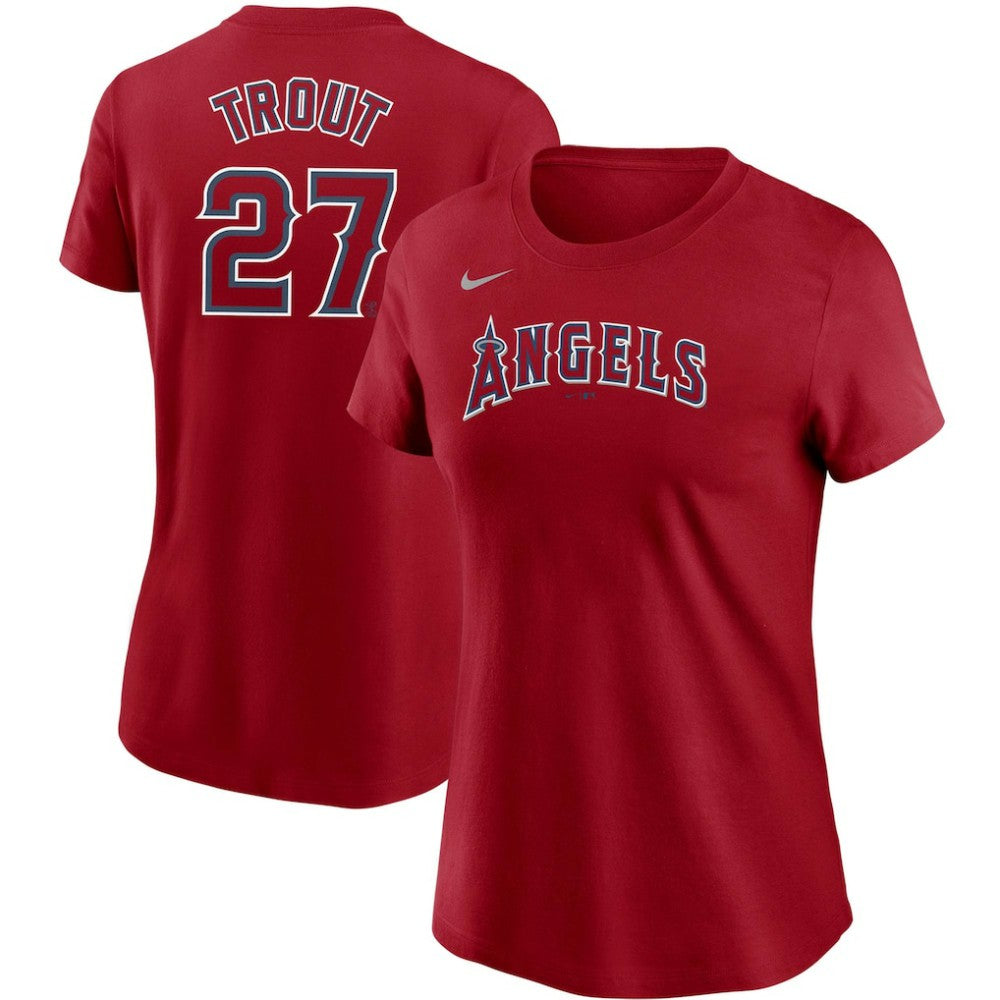 Mike Trout Los Angeles Angels Nike Women's Name & Number T-Shirt Online