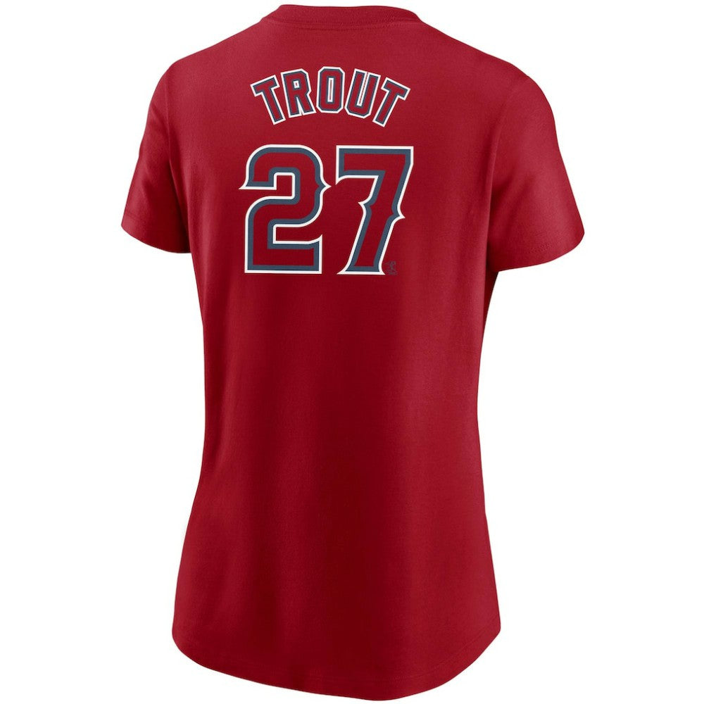 Mike Trout Los Angeles Angels Nike Women's Name & Number T-Shirt Online