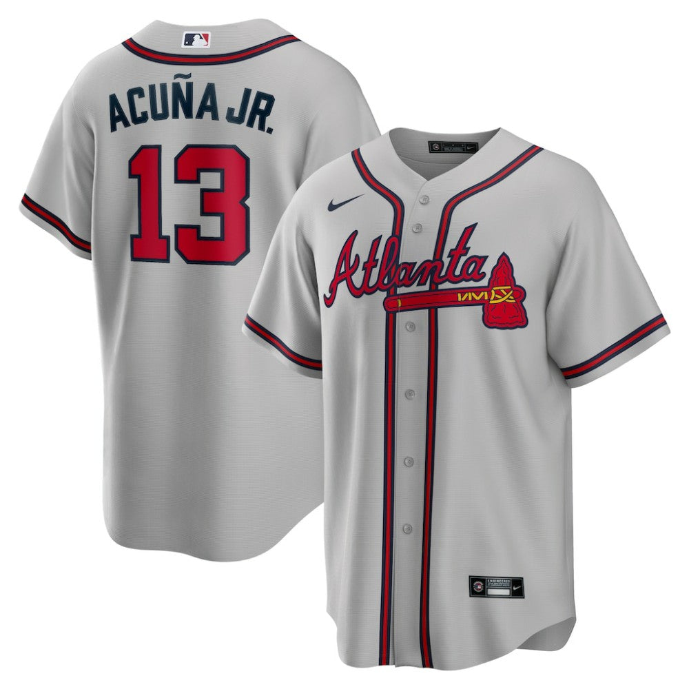 Ronald Acuna Jr. Atlanta Braves Nike Road Replica Player Name Jersey - Gray | MLB Jerseys