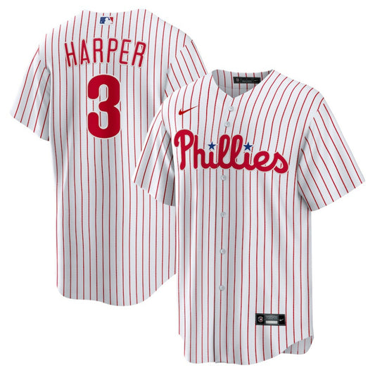 Bryce Harper Philadelphia Phillies Nike Home Replica Player Name Jersey - White | MLB Jerseys