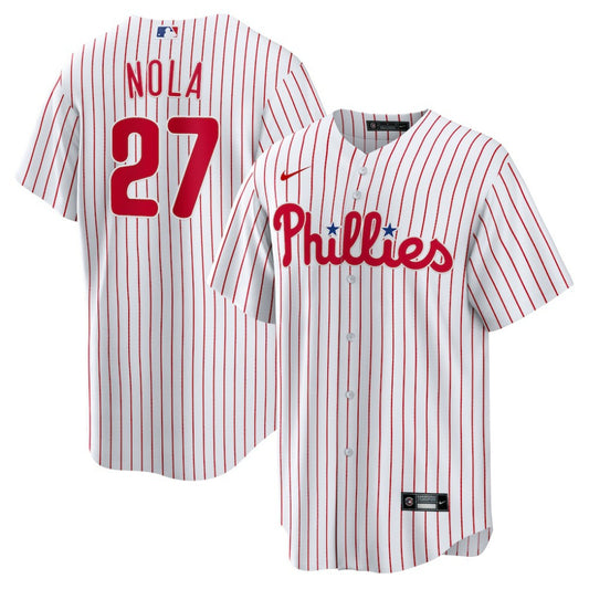 Aaron Nola Philadelphia Phillies Nike Home Replica Player Name Jersey - White | MLB Jerseys
