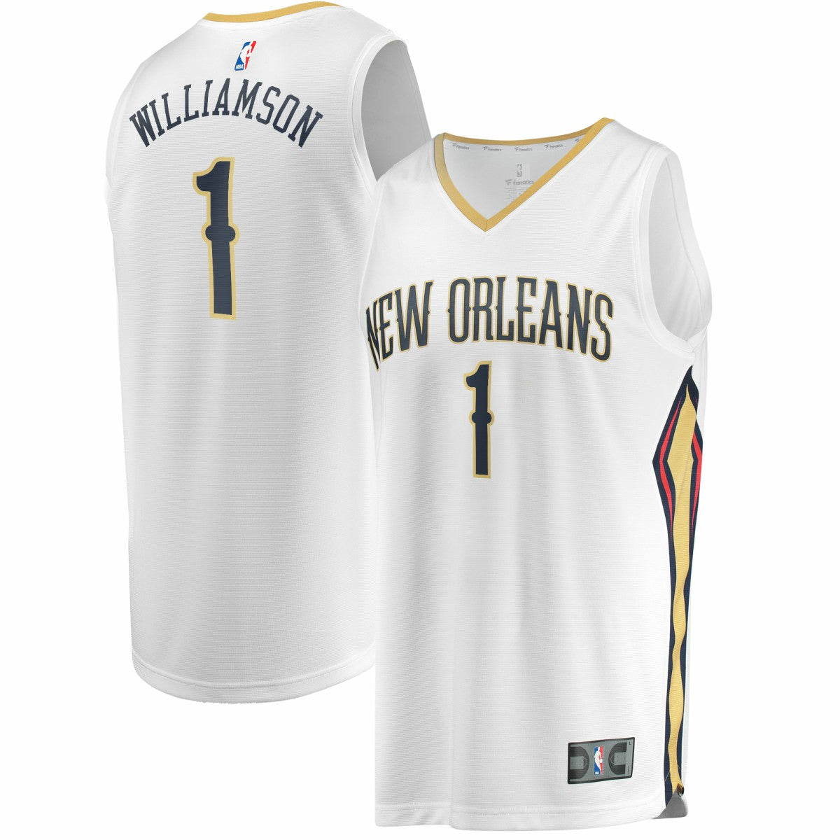 Fanatics - Zion Williamson New Orleans Pelicans Replica Fast Break Jersey White - Association Edition