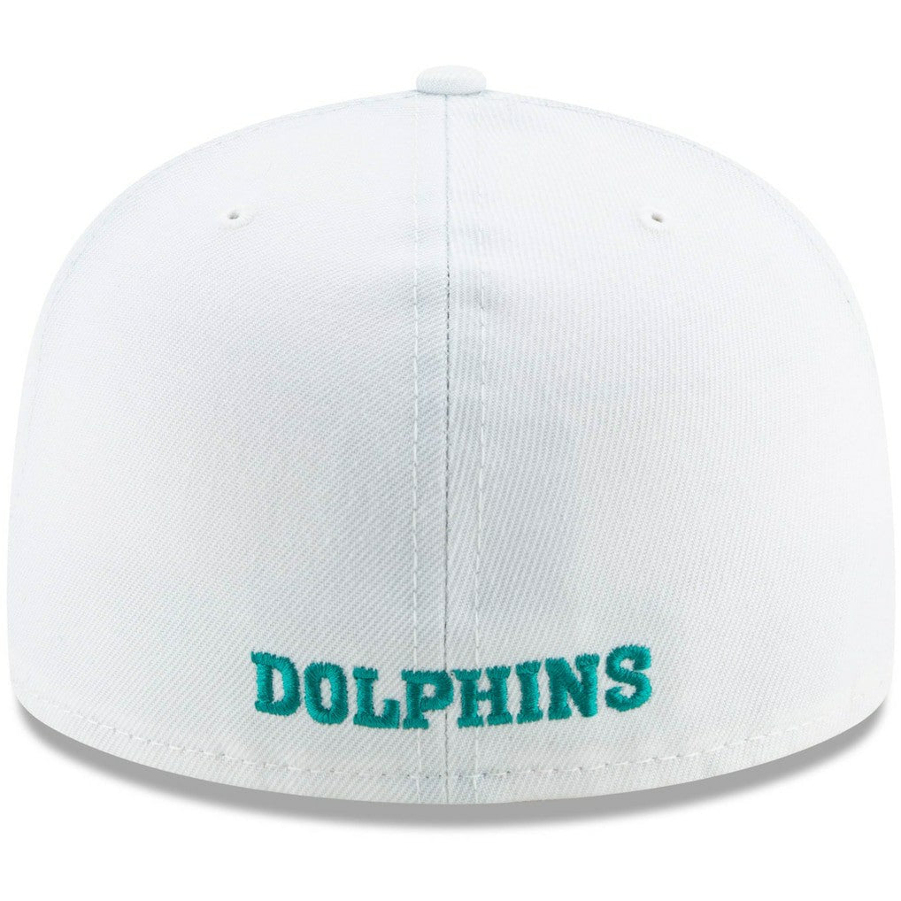 Miami Dolphins New Era Historic Omaha 59FIFTY Fitted Hat White - NFL