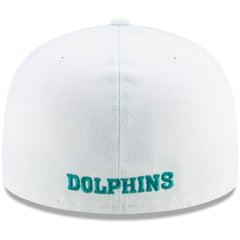 Miami Dolphins New Era Historic Omaha 59FIFTY Fitted Hat White - NFL