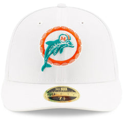 Miami Dolphins New Era Omaha Low Profile 59FIFTY Fitted Hat White - NFL