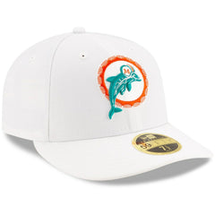 Miami Dolphins New Era Omaha Low Profile 59FIFTY Fitted Hat White - NFL