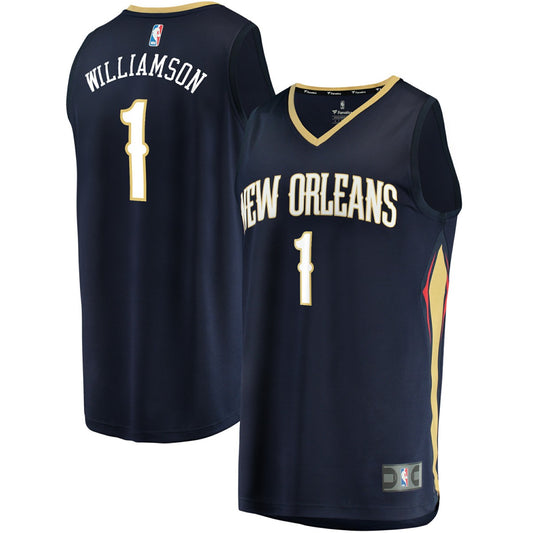 Zion Williamson New Orleans Pelicans Youth Replica Fast Break Jersey Navy - Icon Edition | NBA Jerseys