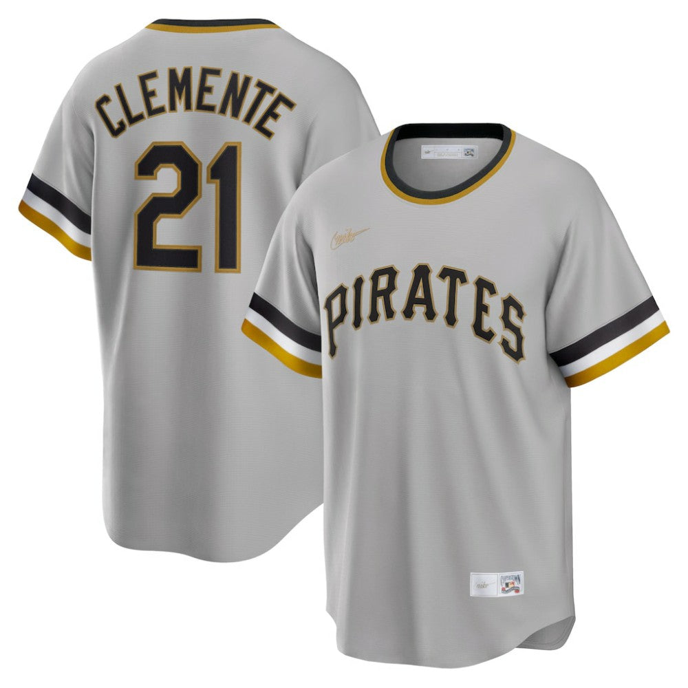 Roberto Clemente Pittsburgh Pirates Nike Road Cooperstown Collection Player Jersey Sale