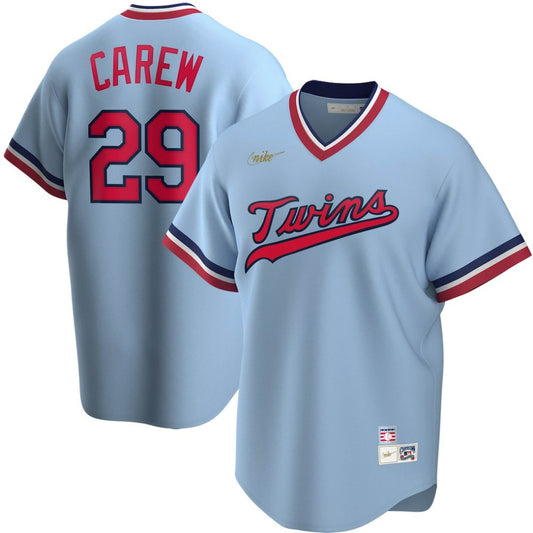 Rod Carew Minnesota Twins Nike Road Cooperstown Collection Player Jersey - Light Blue | MLB Jerseys
