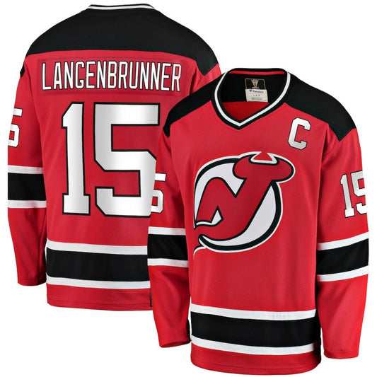 Jamie Langenbrunner New Jersey Devils Fanatics Premier Breakaway Retired Player Jersey - Red | NHL Jerseys