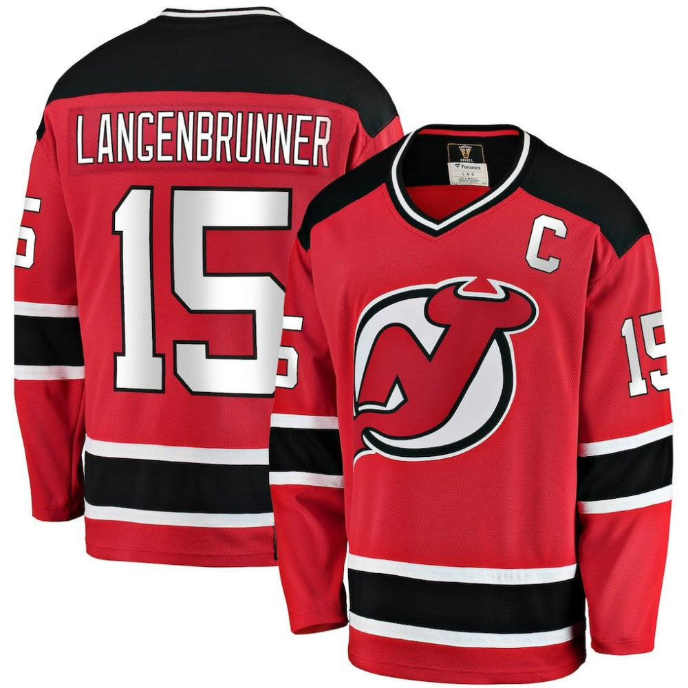 Jamie Langenbrunner New Jersey Devils - Fanatics Premier Breakaway Retired Player Jersey Red