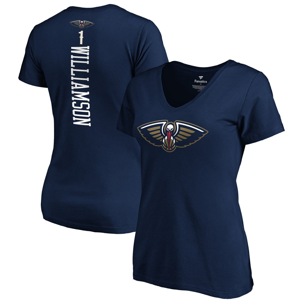Fanatics - Zion Williamson New Orleans Pelicans Women's 2019 NBA Draft Playmaker Name & Number V-Neck T-Shirt - Navy