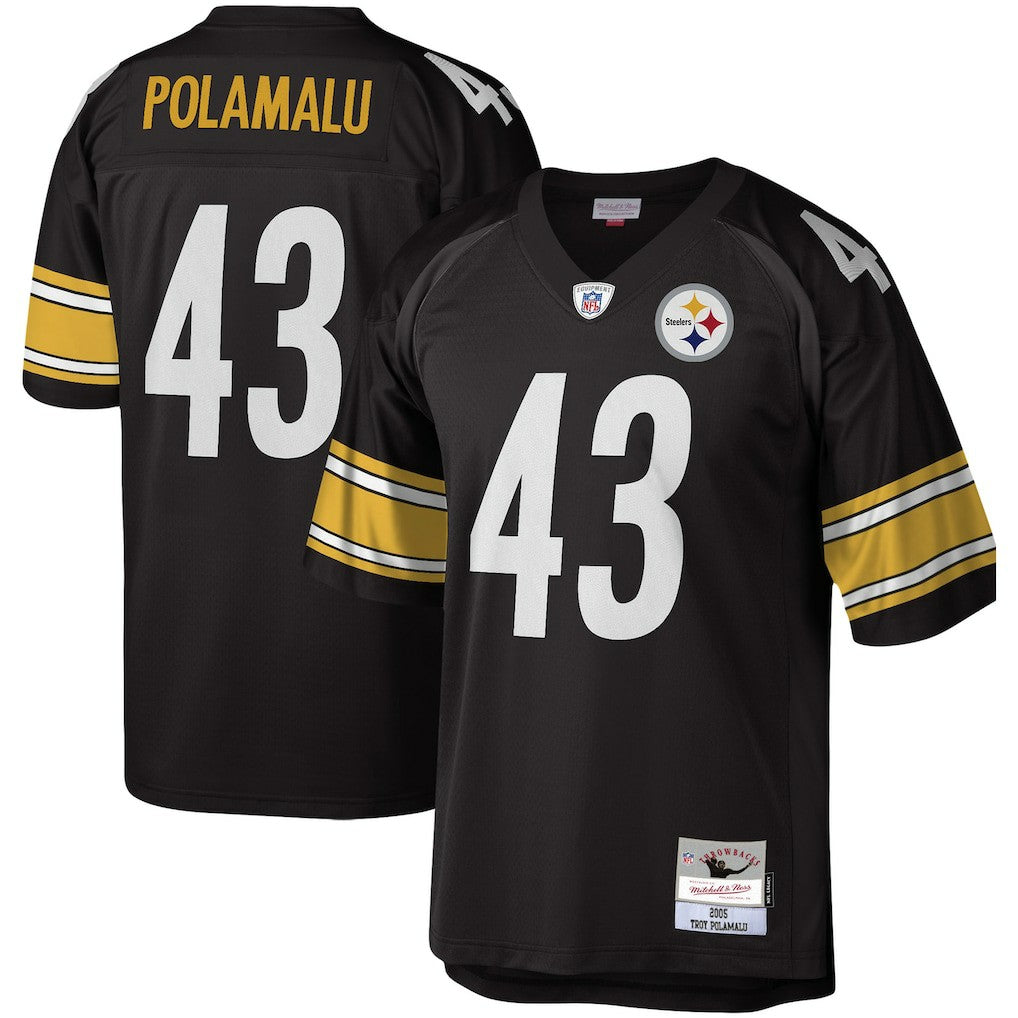 Troy Polamalu Pittsburgh Steelers Legacy Replica Jersey Black - Mitchell & Ness