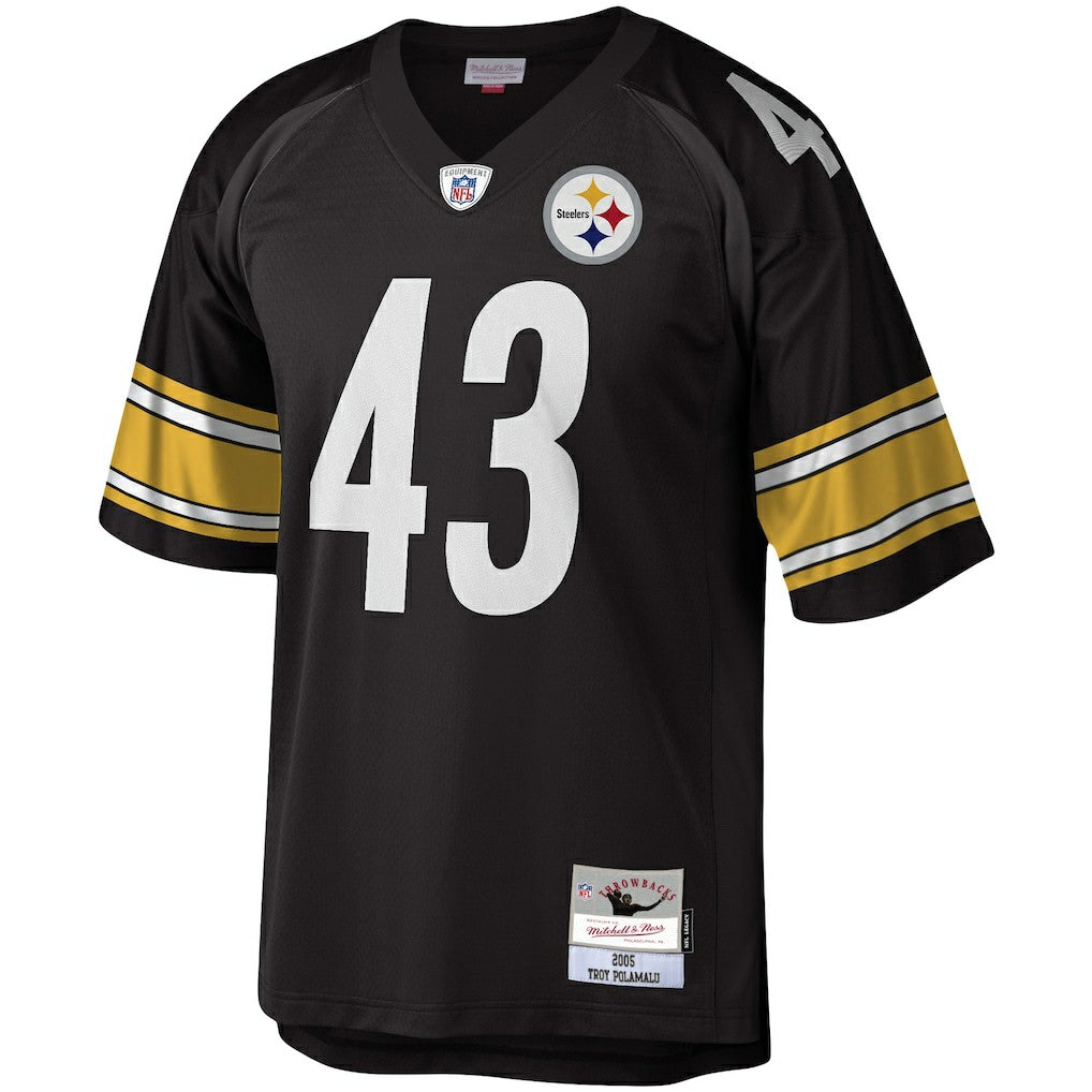 Troy Polamalu Pittsburgh Steelers Legacy Replica Jersey Black - Mitchell & Ness
