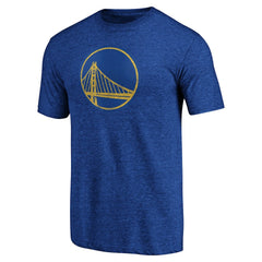 NBA - Golden State Warriors Distressed Primary Logo Tri-Blend T-Shirt - Royal