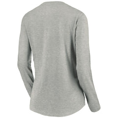 NBA - Golden State Warriors Women's Primary Logo Long Sleeve V-Neck T-Shirt - Heather Gray