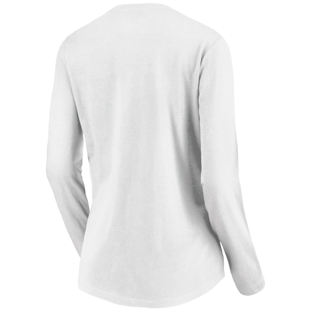 NBA - Golden State Warriors Women's Primary Logo Long Sleeve V-Neck T-Shirt - White
