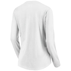 NBA - Golden State Warriors Women's Primary Logo Long Sleeve V-Neck T-Shirt - White