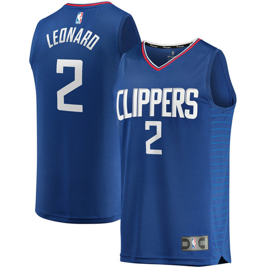 Kawhi Leonard LA Clippers Fast Break Replica Jersey Blue - Icon Edition | NBA Jerseys