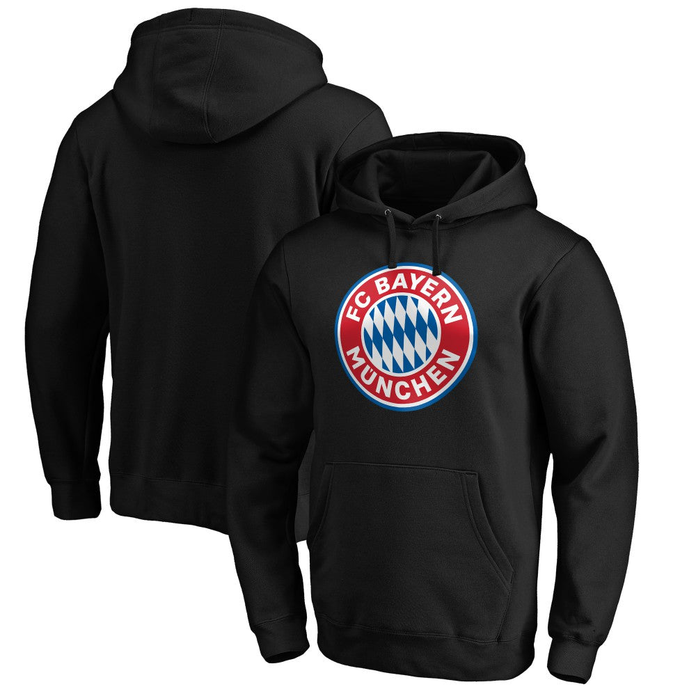Bayern Munich Logo Pullover Hoodie - Black
