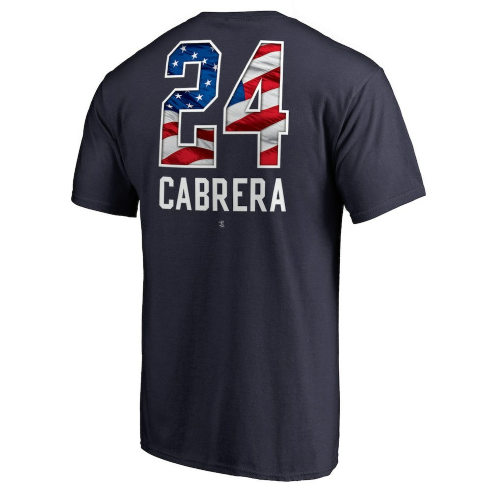 Miguel Cabrera Detroit Tigers Banner Wave Name & Number T-Shirt Online