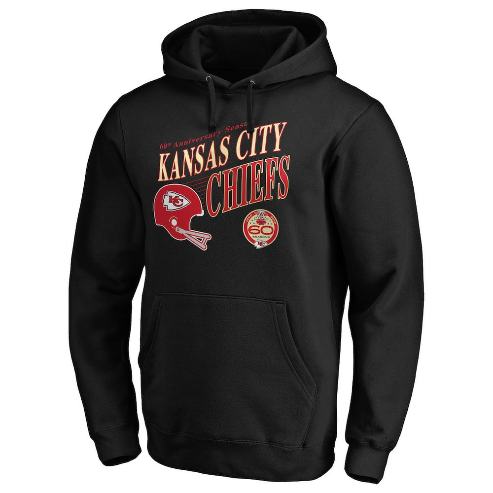 Kansas City Chiefs 60th Season Logo Rise Pullover Hoodie Black - NFL