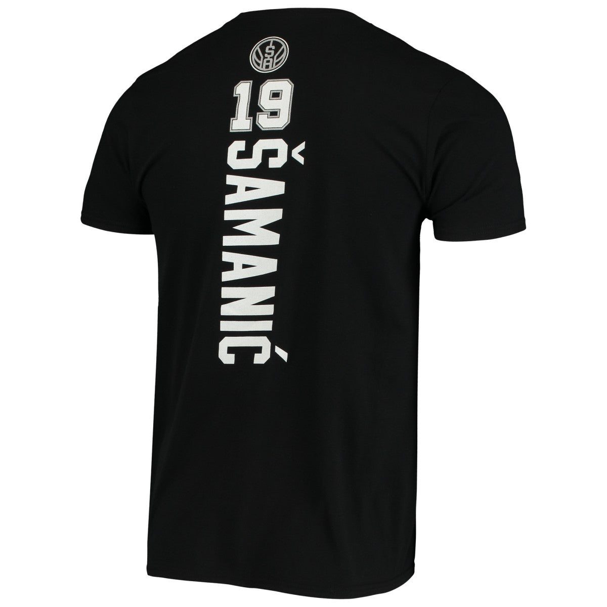 Fanatics - Luka Samanic San Antonio Spurs Playmaker Name & Number Logo T-Shirt - Black