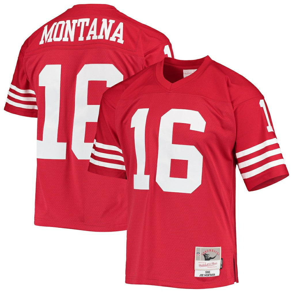 Joe Montana San Francisco 49ers Legacy Replica Jersey Scarlet - Mitchell & Ness