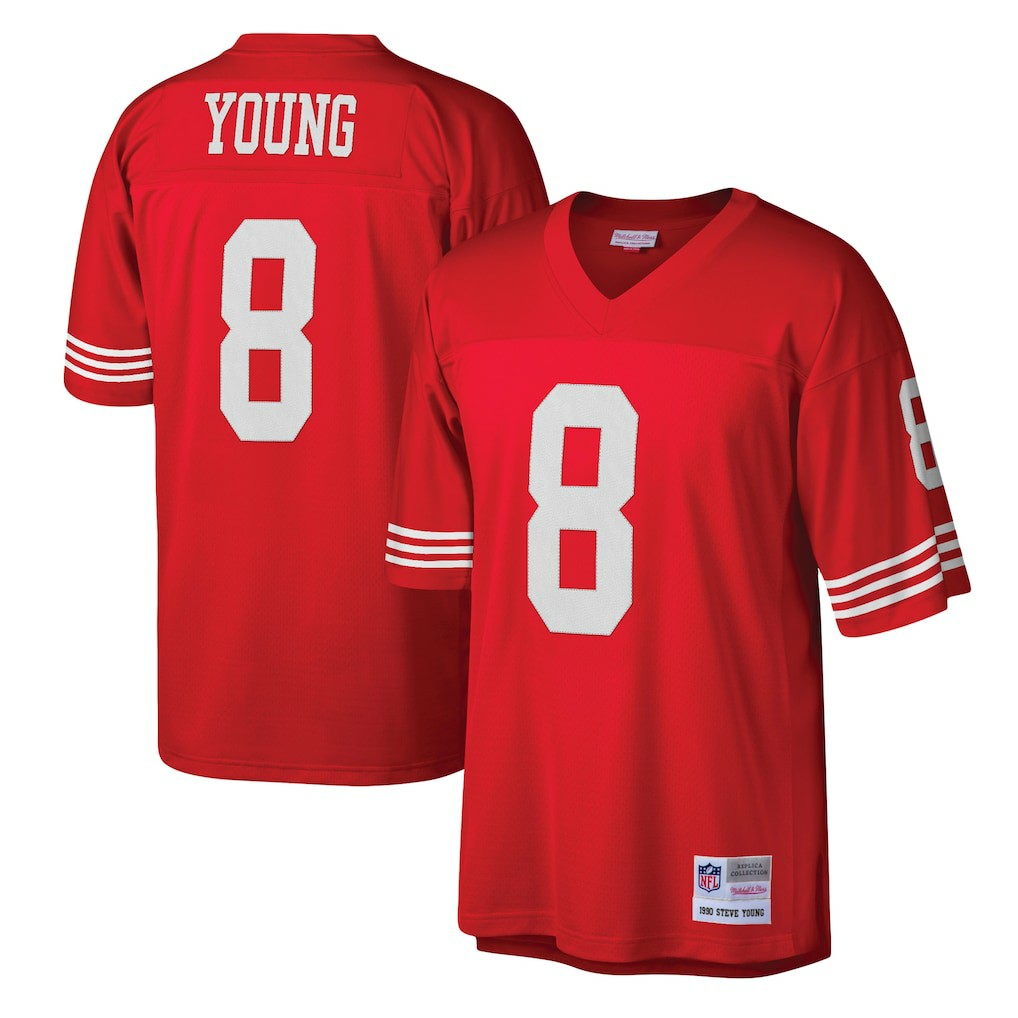 Steve Young San Francisco 49ers Legacy Replica Jersey Scarlet - Mitchell & Ness