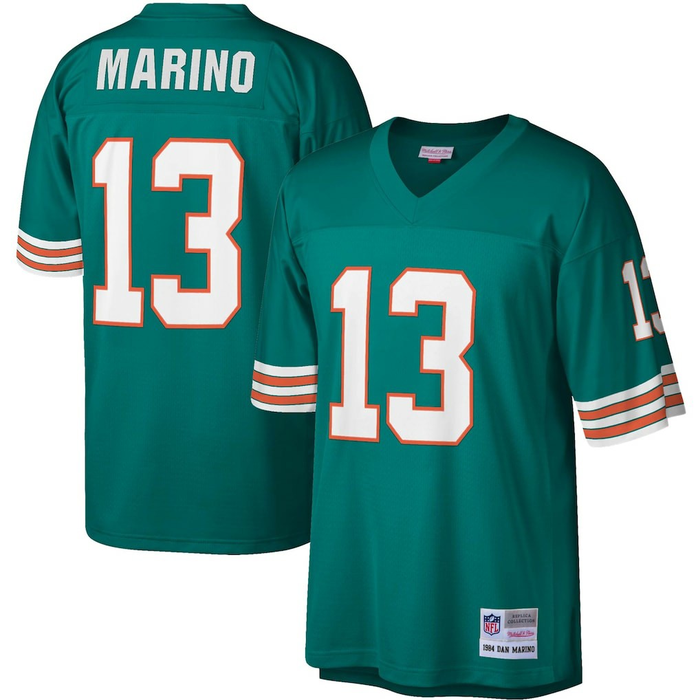 Dan Marino Miami Dolphins Legacy Replica Jersey Aqua - Mitchell & Ness