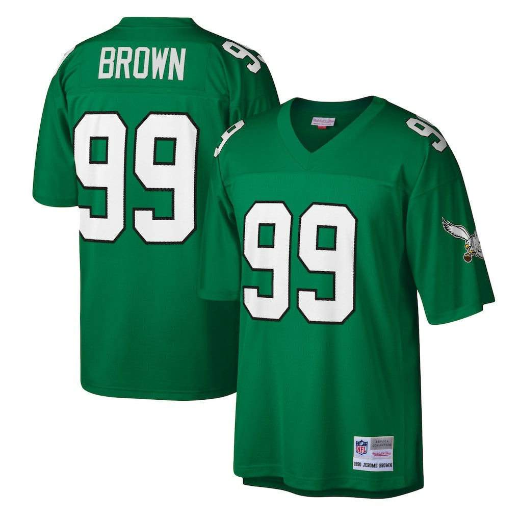 Jerome Brown Philadelphia Eagles Legacy Replica Jersey Kelly Green - Mitchell & Ness