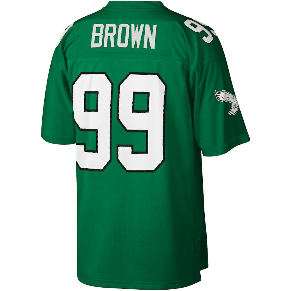 Jerome Brown Philadelphia Eagles Legacy Replica Jersey Kelly Green - Mitchell & Ness