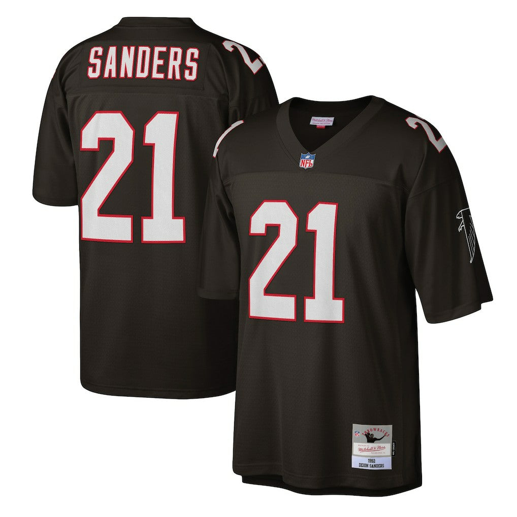 Deion Sanders Atlanta Falcons Legacy Replica Jersey Black - Mitchell & Ness