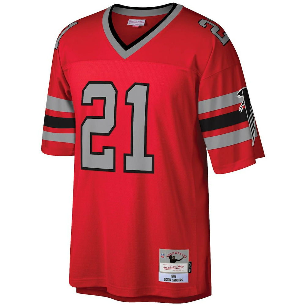 Deion Sanders Atlanta Falcons Legacy Replica Jersey Red - Mitchell & Ness