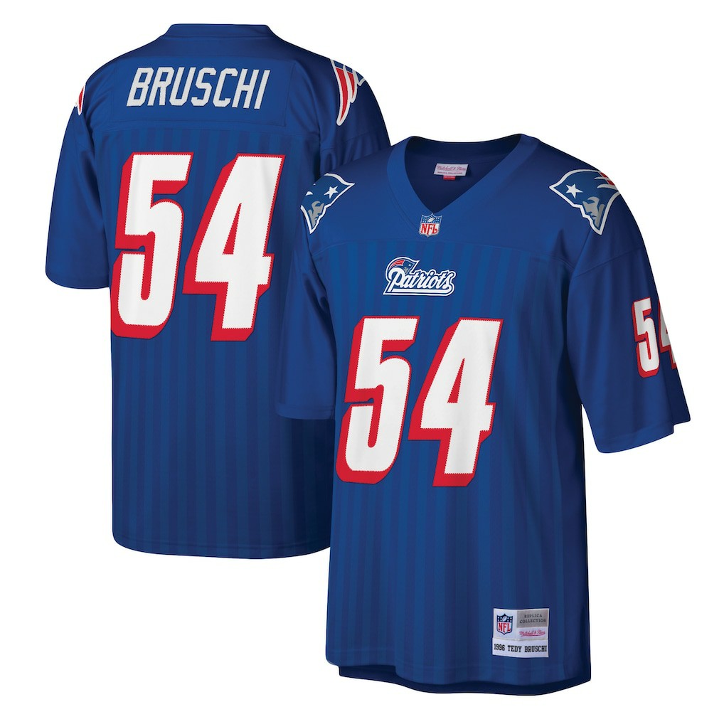 Tedy Bruschi New England Patriots Legacy Replica Jersey Royal - Mitchell & Ness